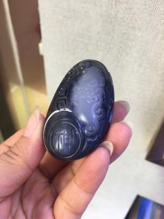 新疆和田玉籽料青花把件