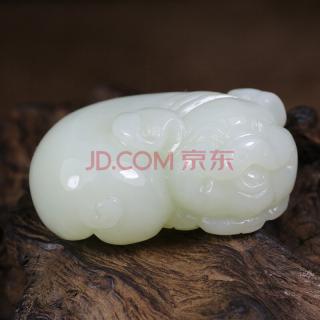 和田玉生肖猪挂件 51.75克 玖合玉器