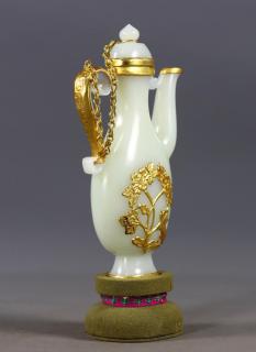 和田玉包金壶