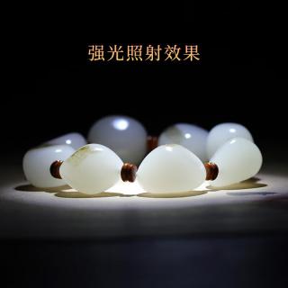 和玉谣新疆和田玉原石手串黑皮手链男女羊脂玉白玉随形手排玉器手饰