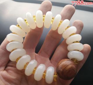 和田玉白玉手链